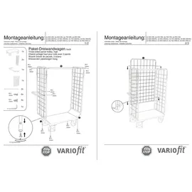VARIOfit Dreiwandwagen 1.000 x 600 mm