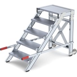 Günzburger Steigtechnik 50433 Aluminium Treppe fahrbar Arbeitshöhe (max.): 3m Silber 44kg