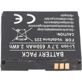 AccuCell Akku passend für Handy Vodafone 246, 225, 125 Abmessungen beachten 37,85x37,85x5,7mm