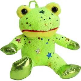 BEMIRO Frosch Plüschtier klein "Fritz" mit Glitzersternen - ca. 12 cm