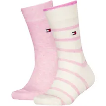 Tommy Hilfiger Socken TOMMY HILFIGER "TH KIDS SOCK BRETON STRIPE", Mädchen, Gr. 31-34, rosa (pink), Baumwollmischung, normal, Socken Socken