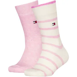 Tommy Hilfiger Socken TOMMY HILFIGER "TH KIDS SOCK BRETON STRIPE", Mädchen, Gr. 31-34, rosa (pink), Baumwollmischung, normal, Socken Socken