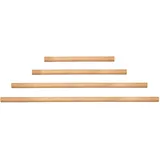 1x Natural Goods Berlin Kleiderstange Rundstab europ. Eiche Esche Massiv 50–130cm lang | Ø 3cm | unbehandelt glatt geschliffen Garderobe Wandmontage Bastelholz FSC DIY (Eiche, 50cm x 3cm)
