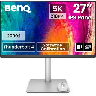 BenQ PD2730S (27") 5K IPS Designer Monitor 16:9 DP/HDMI/TB4 PD90W 60Hz 5ms