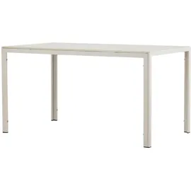 VCM Gartentisch 140 x 80 x 74 cm Beige