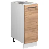 Vicco Apothekerschrank Fame-Line, 30 cm ohne Arbeitsplatte, Goldkraft Eiche/Weiß
