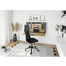 Hammerbacher Wandschreibtisch VWO12/Asteiche/Graphit