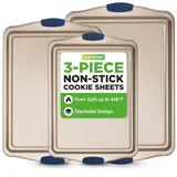 NutriChef Antihaft-Backblech-Set 3-teilig