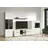 INOSIGN Wohnwand Trentino, (Set, 4-St), Inkl. Vitrine, Low-Board, Highboard und Wandregal schwarz|weiß