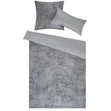 ESTELLA Mako-Satin-Bettwäsche  Raphael ¦ grau ¦ Maße (cm): B: 135