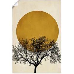 Wandbild ARTLAND "Wintermorgen", beige (farbe bild(er): naturfarben), B:40cm H:60cm T:0,1cm, Papier, Bilder, als Leinwandbild, Poster, Wandaufkleber in verschied. Größen