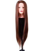 Friseur Trainingsköpfe,24" Friseur Trainingsköpfe für Friseur Haar Übungskopf Schaufensterpuppenkopf aus synthetischen Fasern Friseur-Übungskopf Cosmetology Doll Head (24.5 * 19 * 11 cm)