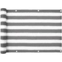 casa pura Balkonverkleidung 90 x 500 cm Grau-weiß Polyethylen