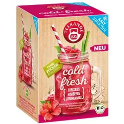 TEEKANNE cold & fresh Hibiskus-Himbeere-Zitronengras Bio-Tee 15 x 2,75 g