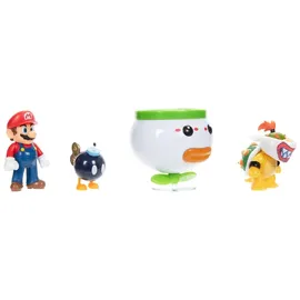 Jakks Pacific Minifiguren 2er-Pack Mario und Bowser Jr. Clown Car 6 cm