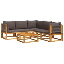 vidaXL Garten-Lounge-Set 6-tlg. Holz Akazie braun