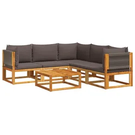 vidaXL Garten-Lounge-Set 6-tlg. Holz Akazie braun