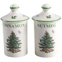 Spode Christmas Tree Spice Jars (Set of 2)