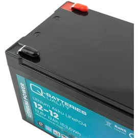 Q-Batteries Lithium Akku 12-12 12Ah 12,8V