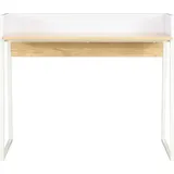 vidaXL Schreibtisch Weiß und Eiche 90x60x88 cm