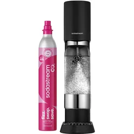 Sodastream ENSO Schwarz + PET-Flasche + Zylinder