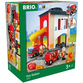 BRIO World Große Feuerwehr-Station mit Einsatzfahrzeug (33833)