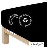 schlafgut Pure Baumwolle 90 x 190 - 100 x 220 cm off black
