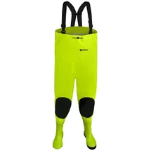 Dönges Wathose Hi-Vis mit S5 Sicherheitsstiefel, Größe 47
