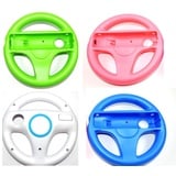 4x Nintendo Wii Lenkrad Blau, Rosa,Grün Weiß,Mario Kart Controller Zubehör Wheel