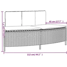 vidaXL Whirlpool-Umrandung Schwarz Poly-Rattan und Massivholz Akazie