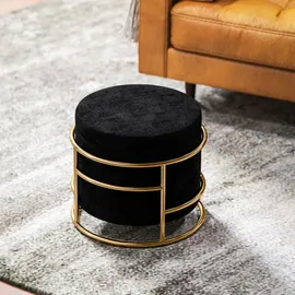 Homcom Sitzhocker, Schwarz, Kunststoff, 42x39x42 cm, Wohnzimmer, Hocker, Sitzhocker