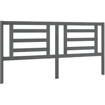 vidaXL Kopfteil Grau 186x4x100 cm Massivholz Kiefer
