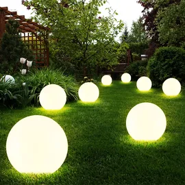 Expo Börse Solarleuchte Kunststoff D 20 cm 3er Set weiß