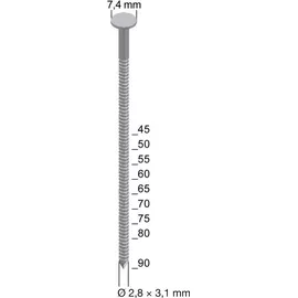 Prebena CNW31/90BKRI Coilnägel Ringschaft 3600 Stück
