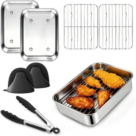 xylota 6-tlg. Auflaufform Set für Airfryer AF400EU/AF451EU/AF500EU Silber