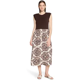 Cartoon Druckkleid A-Linie Beige 34