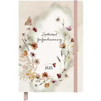 Korsch Verlag Terminkalender 2025 Classic Timer Zarte Blüten: Buchkalender