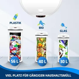 Kesser Automatik Sensor Mülleimer 40 l Silber