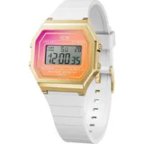 ICE-Watch Ice Digit Retro White Sunkissed Uhr 022720 - Weiße Damenuhr mit Plastikarmband - (Small)