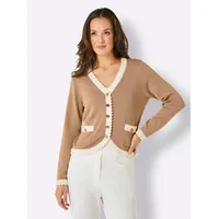 CREATION L Merino-Pullover Braun 44