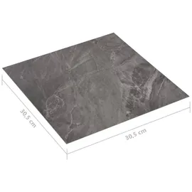 vidaXL PVC-Fliesen Selbstklebend 20 Stk. 1,86 m2 Schwarz