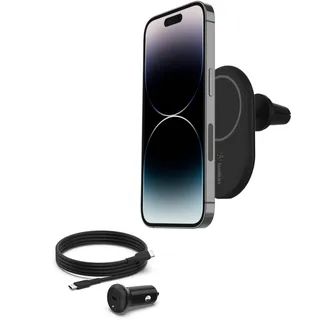 Belkin BoostCharge Magnetic Wireless Car Charger 10W mit Ladegerät für iPhone WIC004BTBK