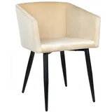 Hi Armlehnstuhl beige Samt Stuhl beige Polsterstuhl beige Esszimmer Stühle