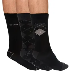 DIM Herren Stricksocken im Vintage-Look 3er Pack