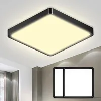 Lqwell LQWELL® Deckenleuchte LED Deckenlampe, IP44 Wasserfest Badlampe Quadrat