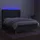 vidaXL Boxspringbett mit Matratze & LED Dunkelgrau 140x200 cm Stoff