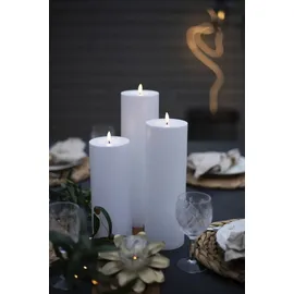 Star Trading Flamme Rak LED-Kerze 27,5 cm weiß