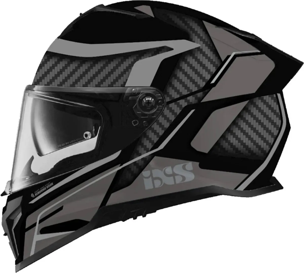 IXS iXS912 SV 2.0 Blade Helm, schwarz-silber, Größe XS für Männer