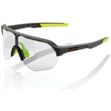 100% S2 Soft Tact Cool Grey Sonnenbrille Kette Wrap-around
