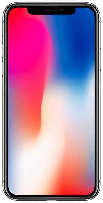 Apple iPhone X 14,7 cm (5,8 Zoll), (64GB, 12MP Kamera, Auflösung 2436 x 1125 Pixel), Farbe:Silber, Apple Größe:64 GB